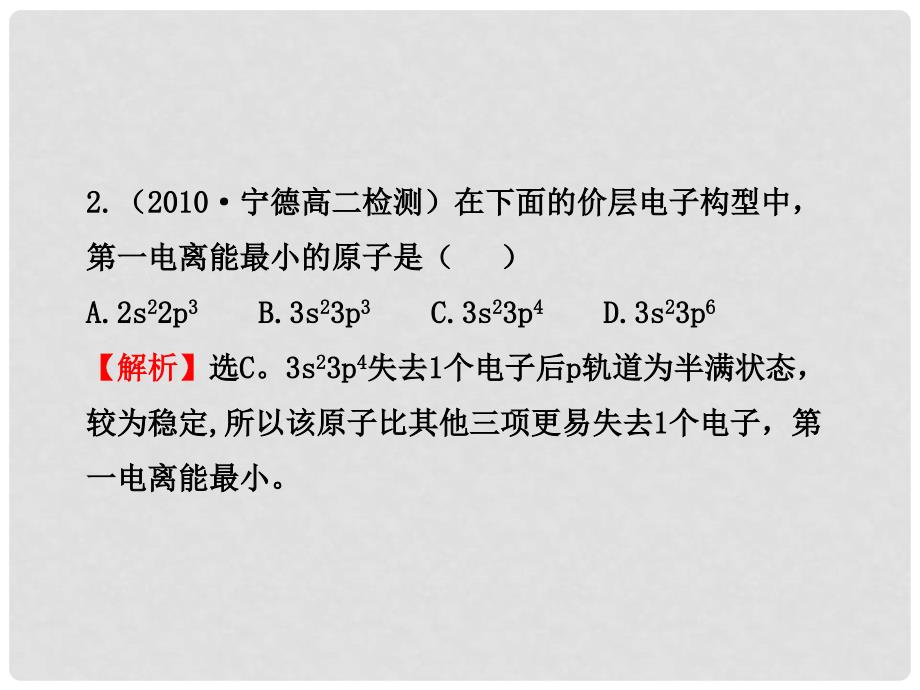 高中化学 第一章单元质量评估课件 新人教版选修3_第4页