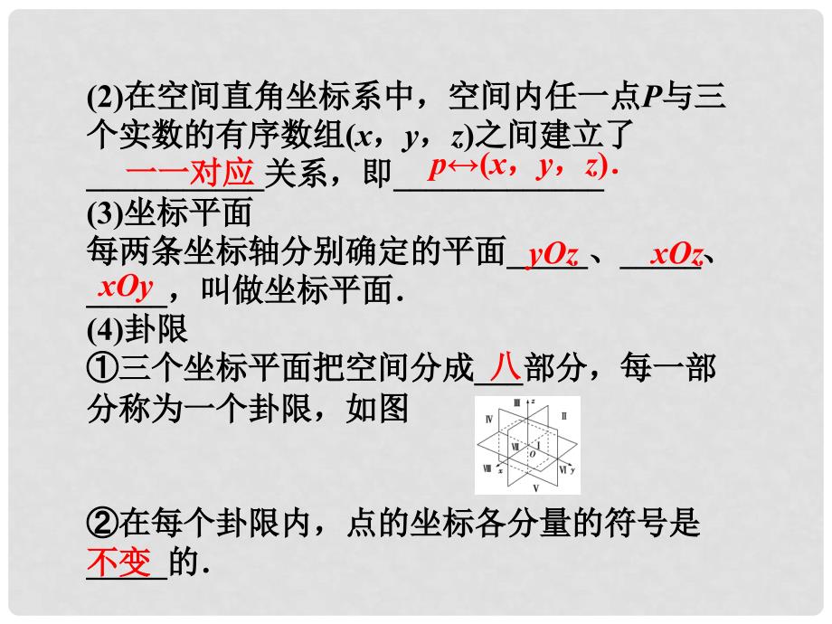 高考数学总复习 第8章第6课时空间直角坐标系精品课件 文 新人教B版_第4页