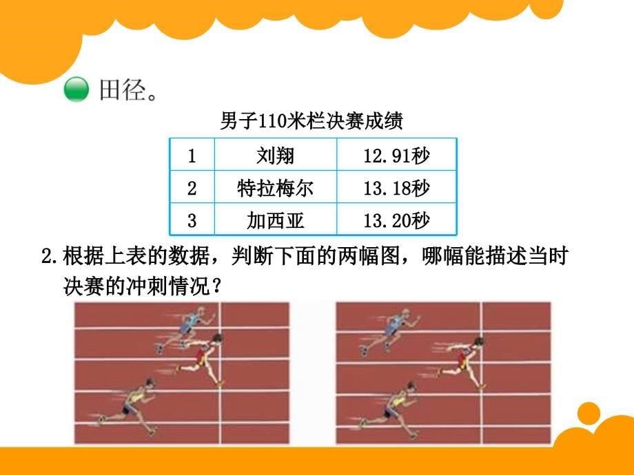 新北师大版四年级数学下册课件：数学好玩 奥运中的数学_第5页