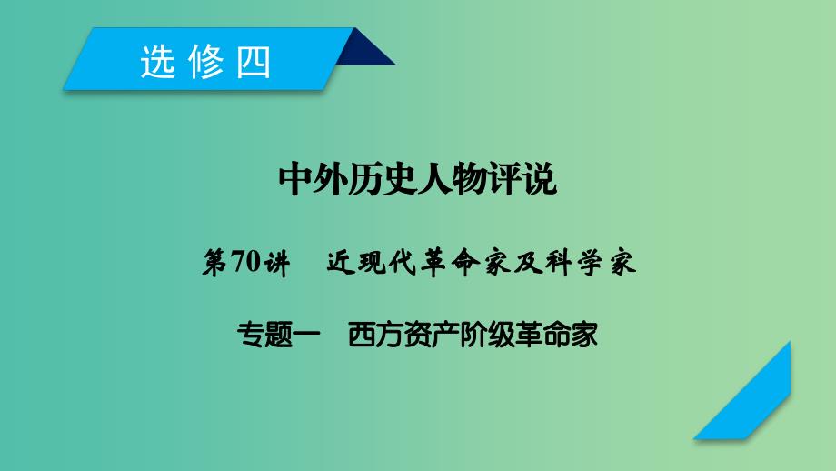 2019届高考历史一轮复习第70讲近现代革命家及科学家专题1西方资产阶级革命家课件岳麓版.ppt_第1页