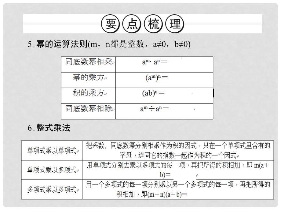 中考数学 数与式 整式及其运算精品课件_第3页