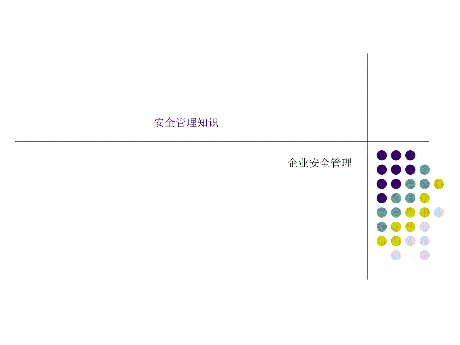 安全管理知识(部门主管)_第1页