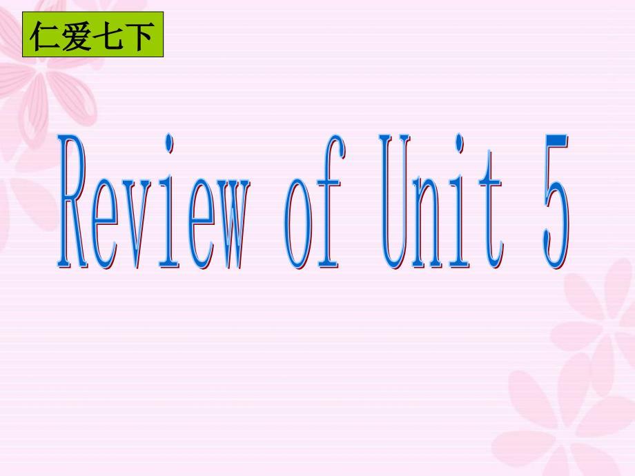 七下仁爱review of unit 5