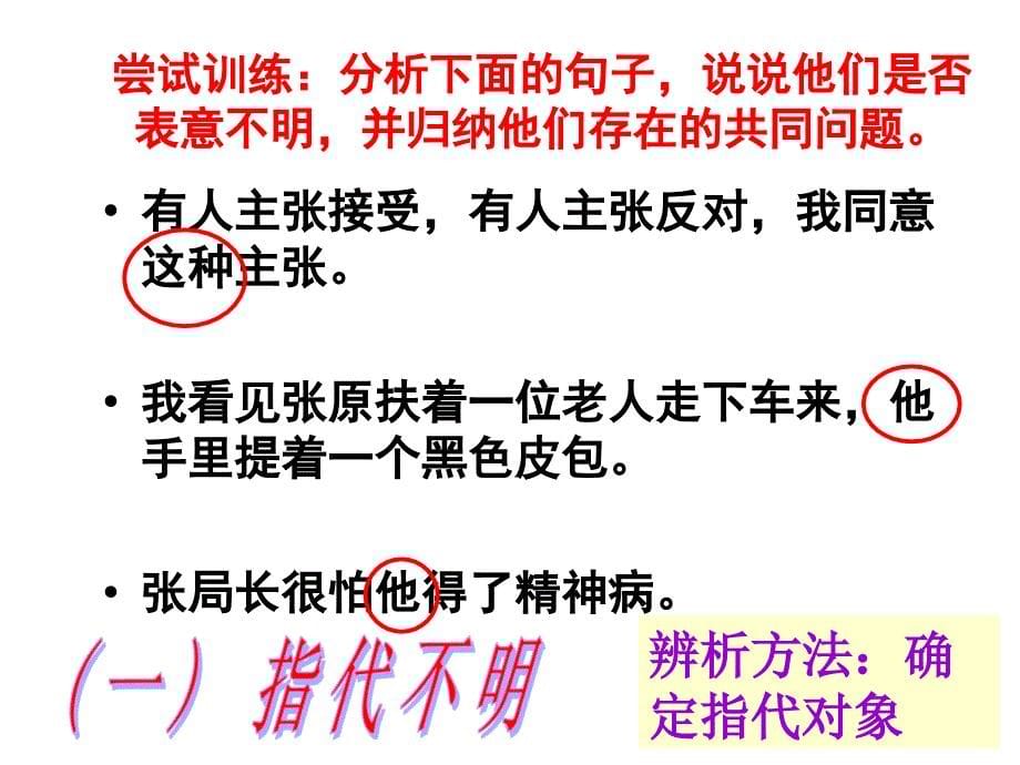 高考复习辨析并修改病句之表意不明_第5页