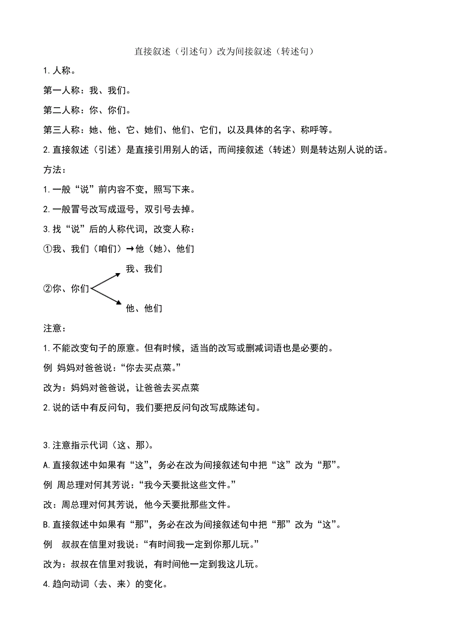 直接叙述改为间接叙述5705_第1页