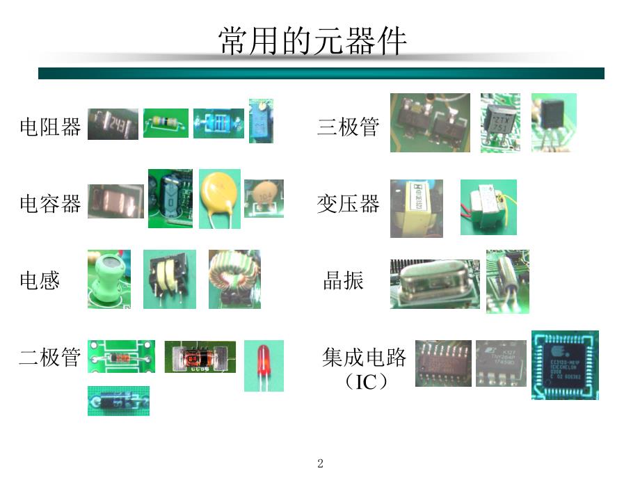 常用电子元器件介绍课件_第2页