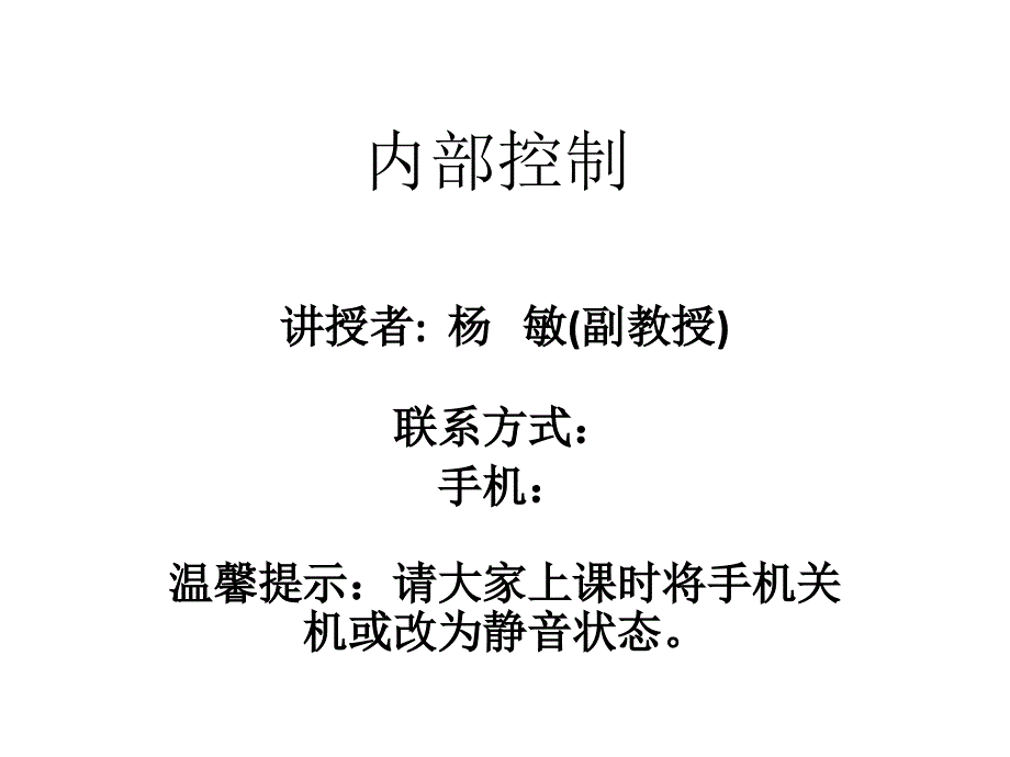 第十章内部控制审计ppt课件_第1页