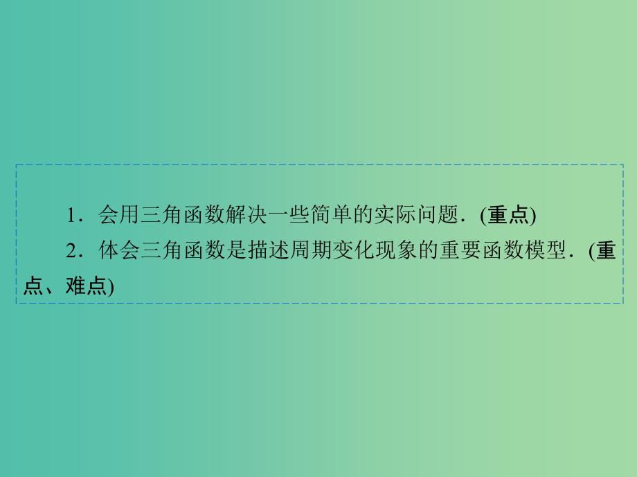 高中数学 1.6三角函数模型的简单应用课件 新人教A版必修4.ppt_第2页