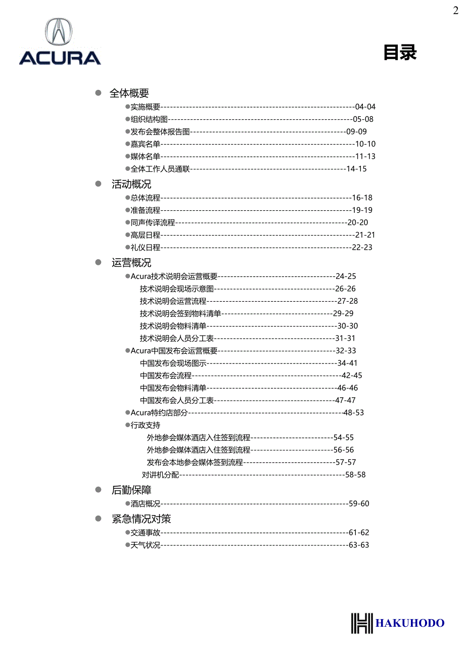 “高级坐驾&#183;全新解答”—本田Acura.RLTL中国上市发布会运营手册_第2页