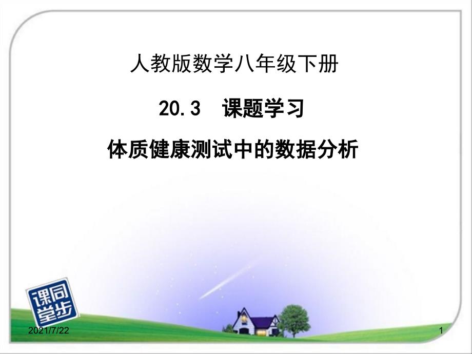 20.3课题学习：体质健康测试中的数据分析(上课)PPT课件_第1页