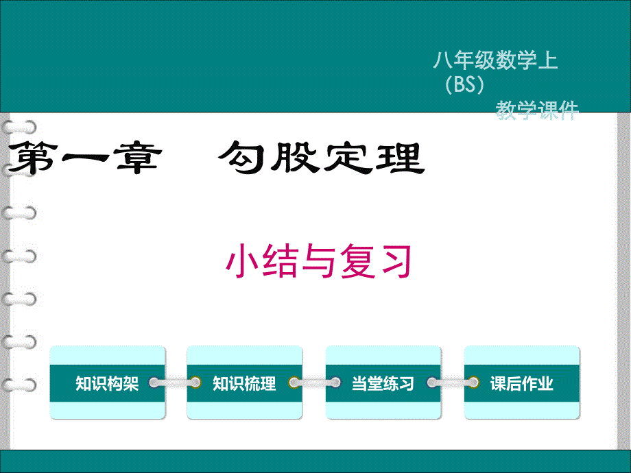 最新【北师大版】八年级上册数学ppt课件 第一章小结与复习_第2页