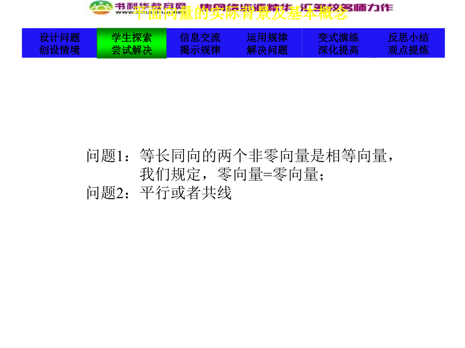 数学高中人教A版必修4课件：2.1.2平面向量的实际背景及基本概念一_第3页