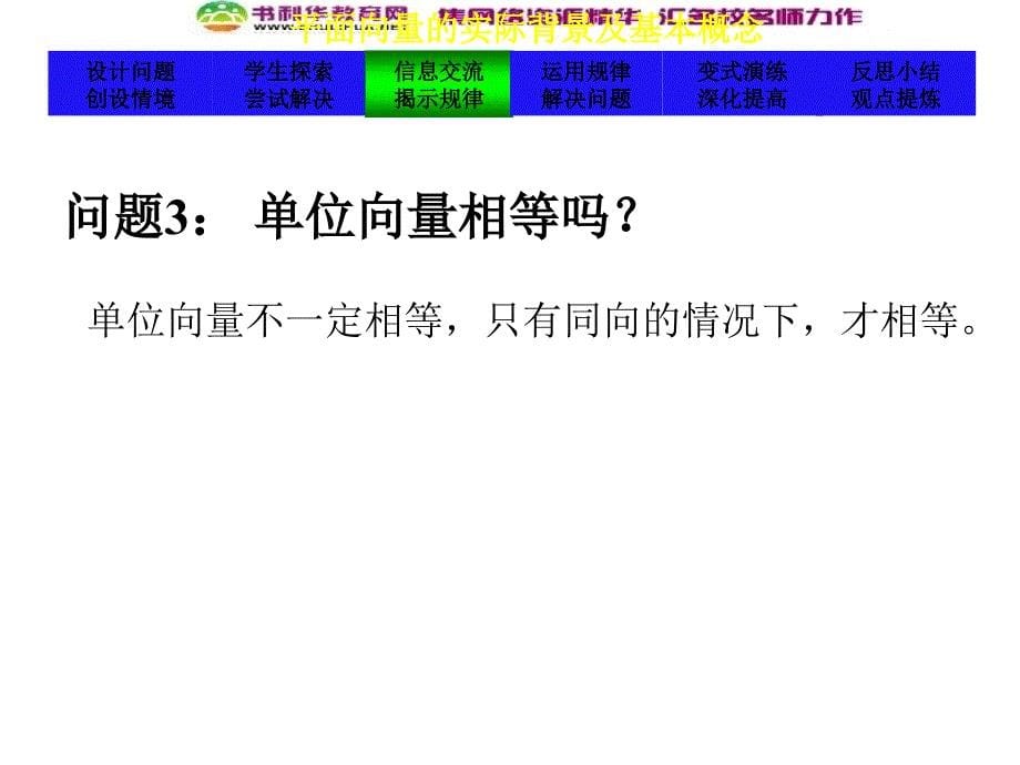 数学高中人教A版必修4课件：2.1.2平面向量的实际背景及基本概念一_第5页