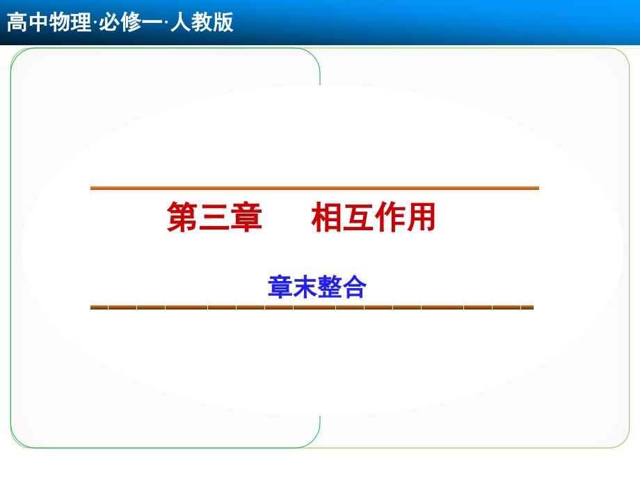第三章相互作用章末整合课件（人教版必修1）_第1页
