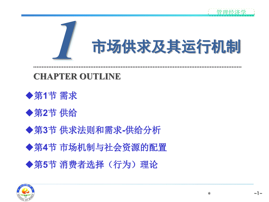 管理经济学课件：第1章 市场供求及其运行机制_第1页