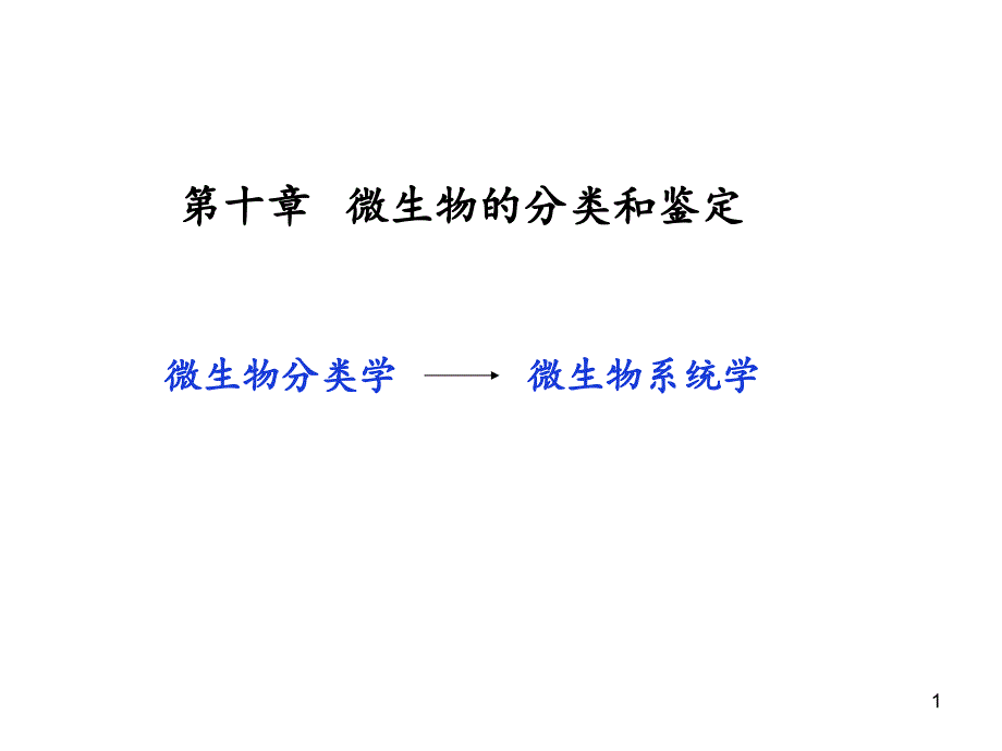 微生物学微生物的分类和鉴定.PPT_第1页