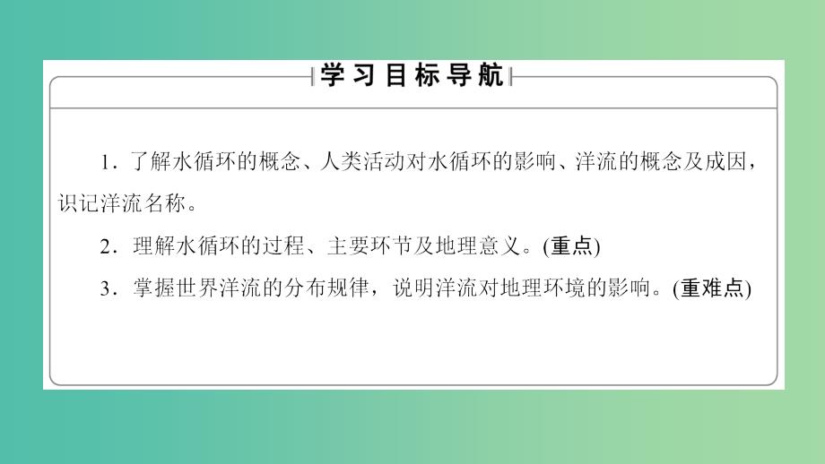 高中地理第二章自然环境中的物质运动和能量交换第四节水循环和洋流课件湘教版.ppt_第2页