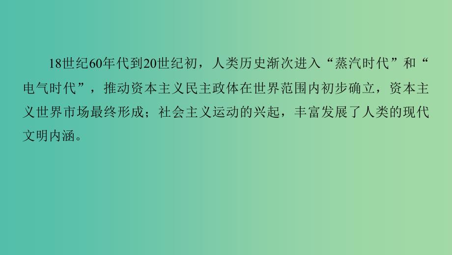 2019高考历史二轮专题复习 专题三 世界史 第11讲 工业革命时期的西方世界（18世纪60年代-20世纪初）课件.ppt_第4页