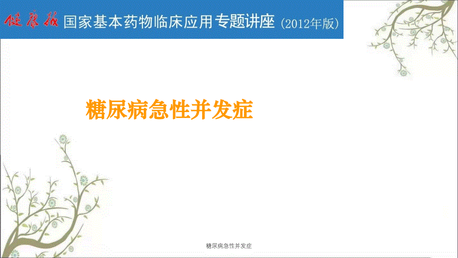 糖尿病急性并发症_第1页