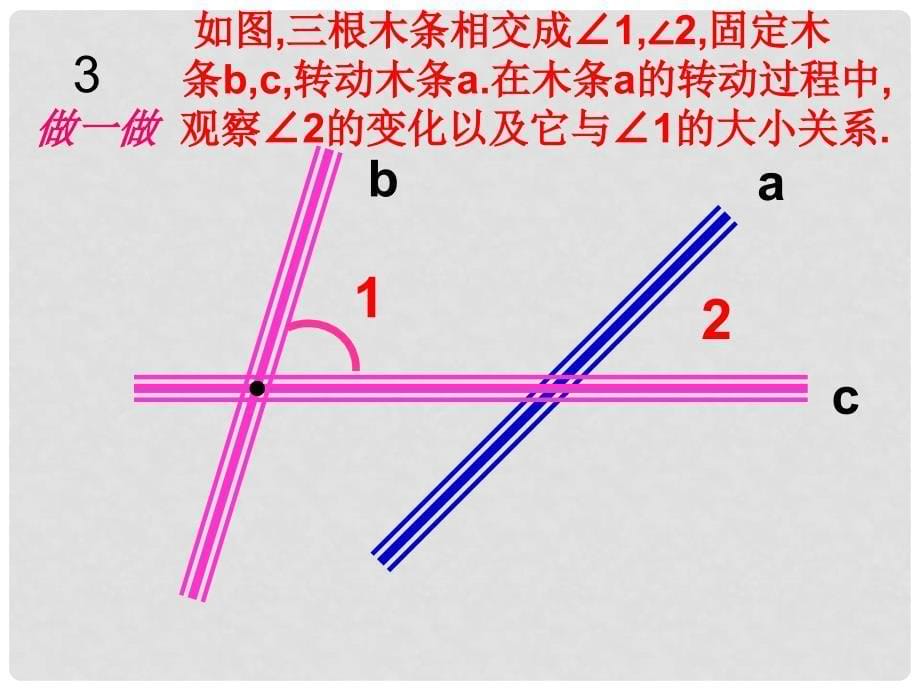 山西省祁县三中七年级数学下册 2.2 探索直线平行的条件（第1课时）课件 北师大版_第5页