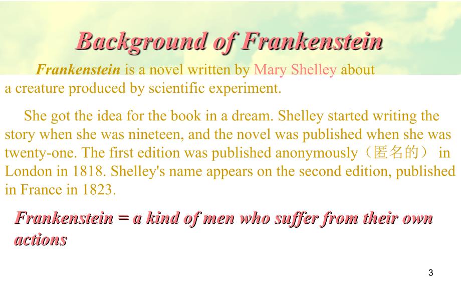 科学怪人 Frankenstein 全英讲解PPT课件.ppt_第3页