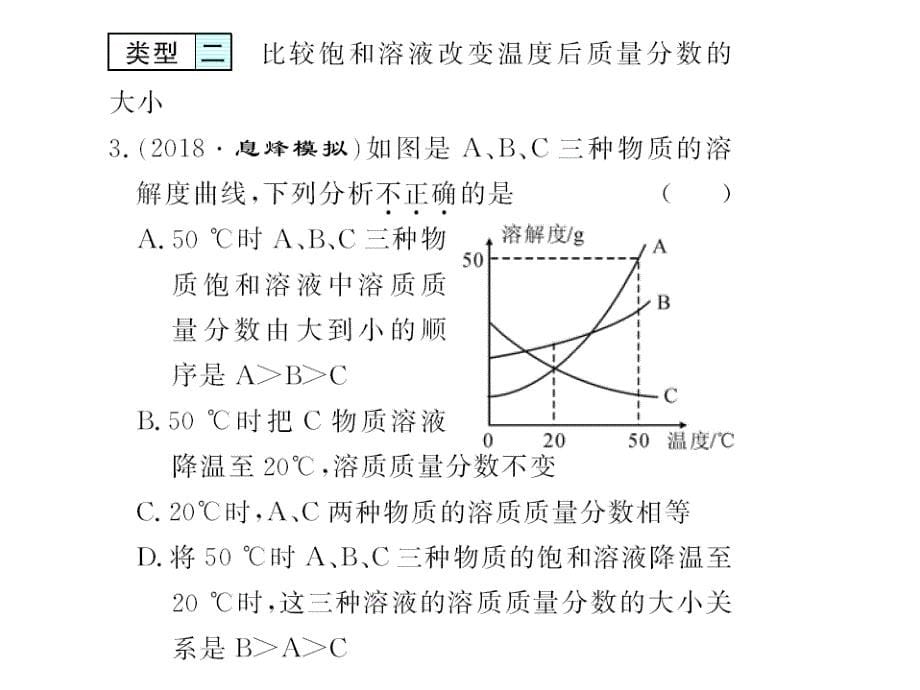 九年级化学下册第九单元溶液专题突破四溶解度曲线的应用习题课件(新版)新人教版_第5页