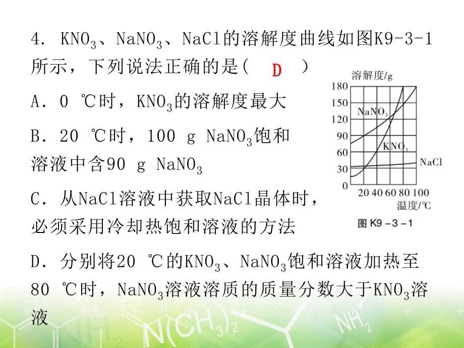 第九单元课题3溶液的浓度2020年人教版九年级下册化学作业课件共17张PPT_第5页