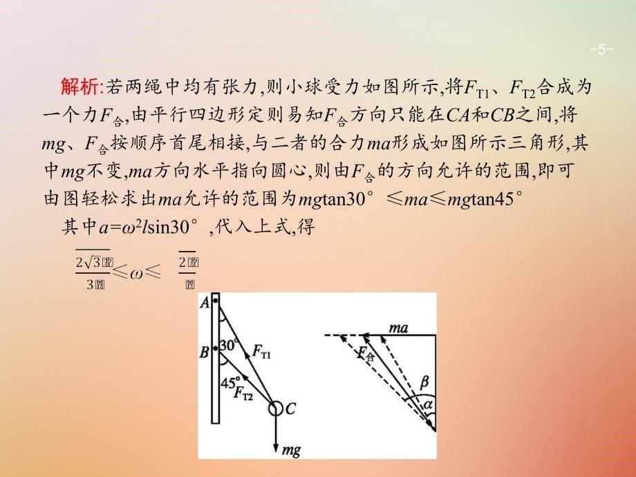 （浙江选考）2018年高考物理二轮复习 微专题九 图解法分析动力学临界问题课件_第5页