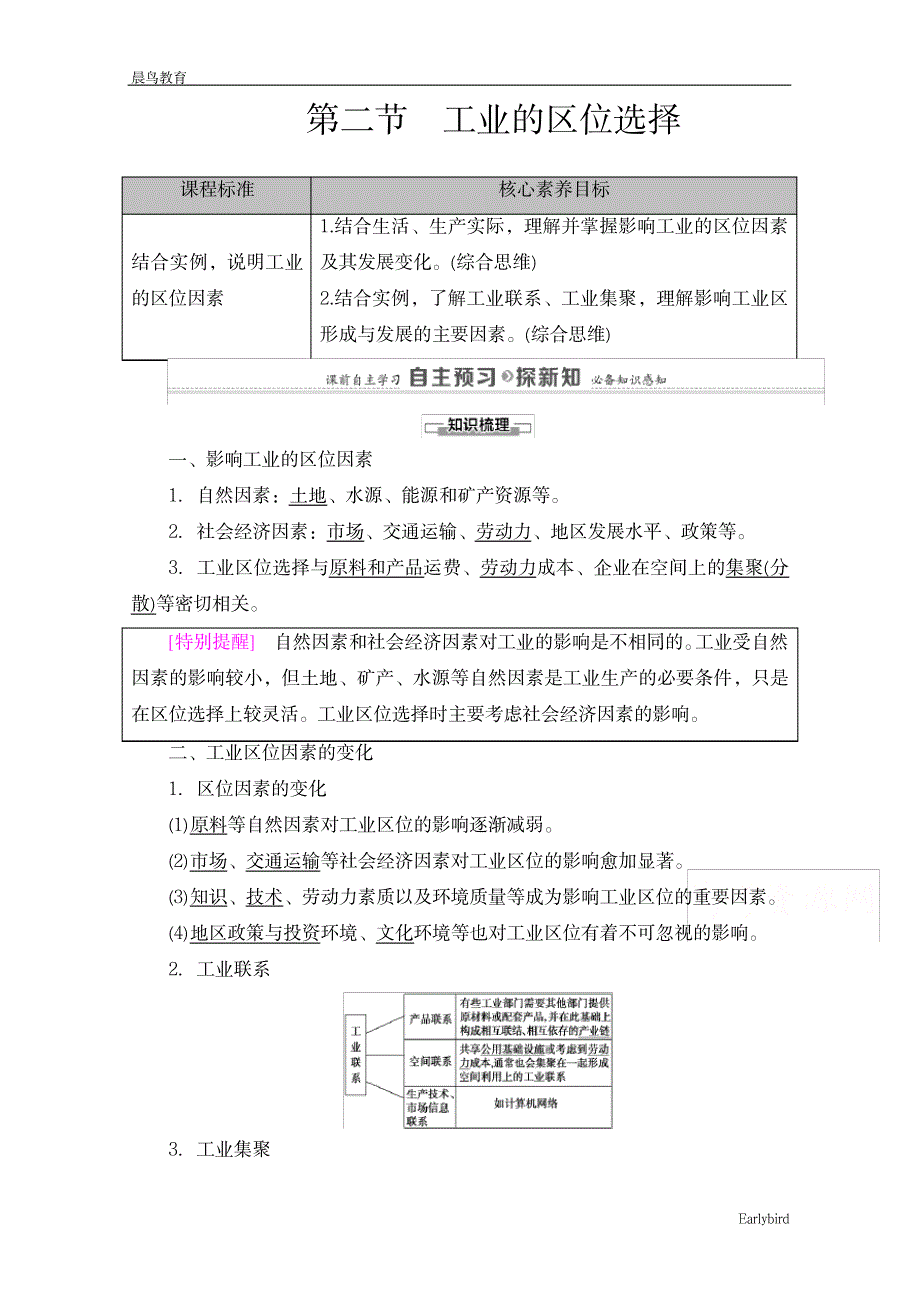 2020-2021地理鲁教版必修第二册教案：第3单元 第2节 工业的区位选择_第1页