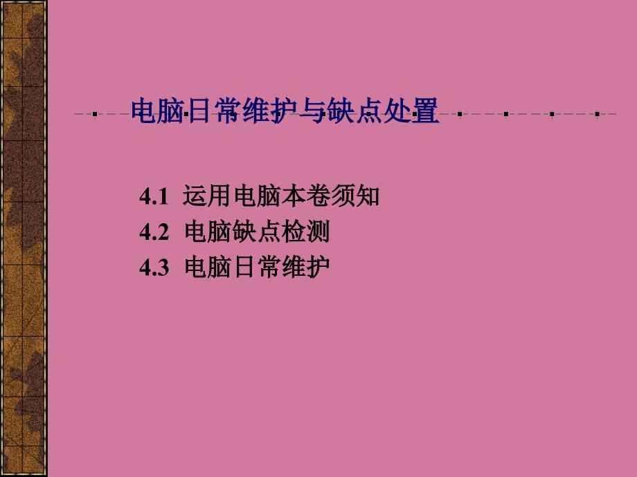 电脑日常维护与故障处理ppt课件_第2页