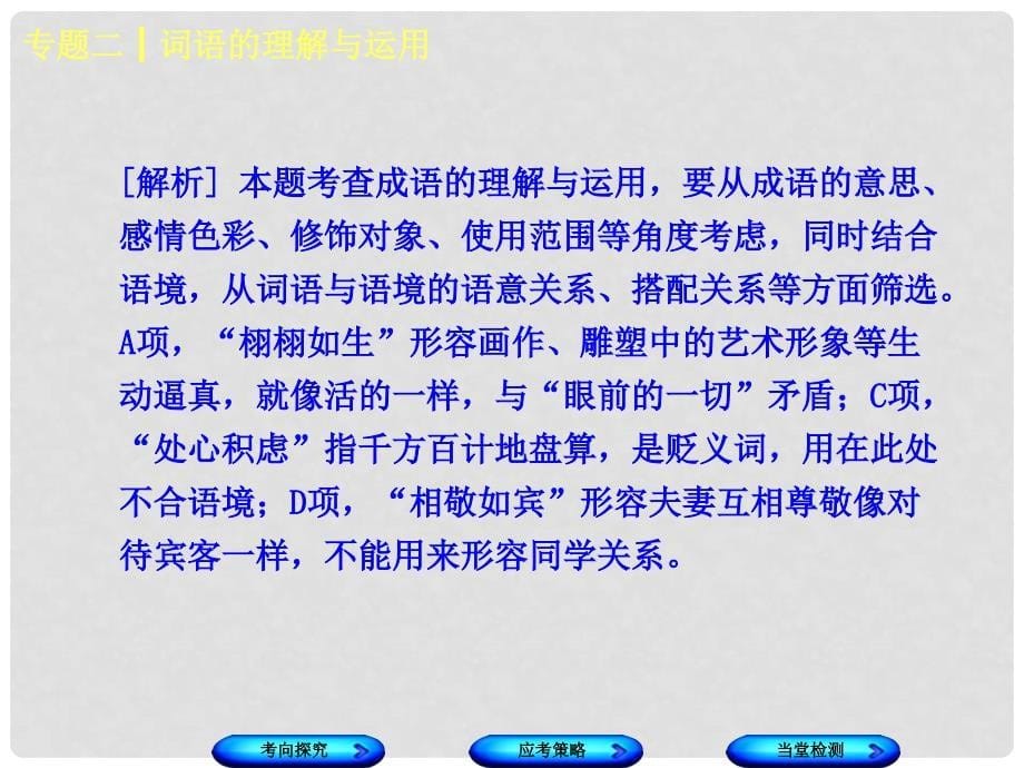 中考语文 第1部分 积累与运用 专题二 词语的理解与运用课件_第5页