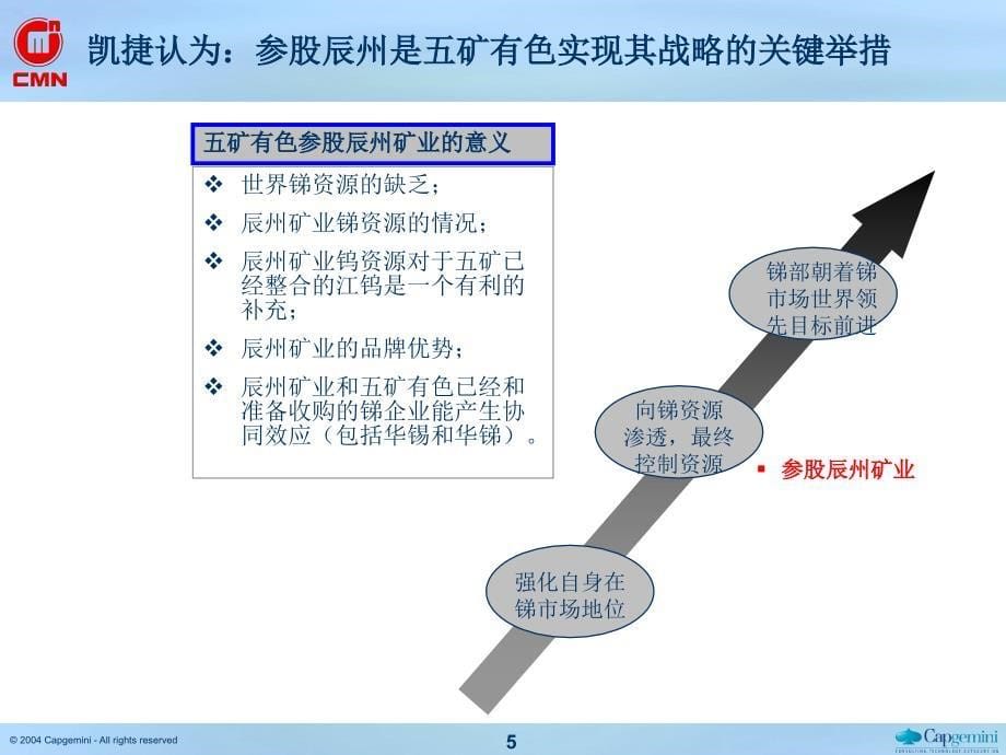 凯捷—五矿有色锑整合项目—财务预测五矿有色参股辰州矿业项目可行性研究报告_第5页