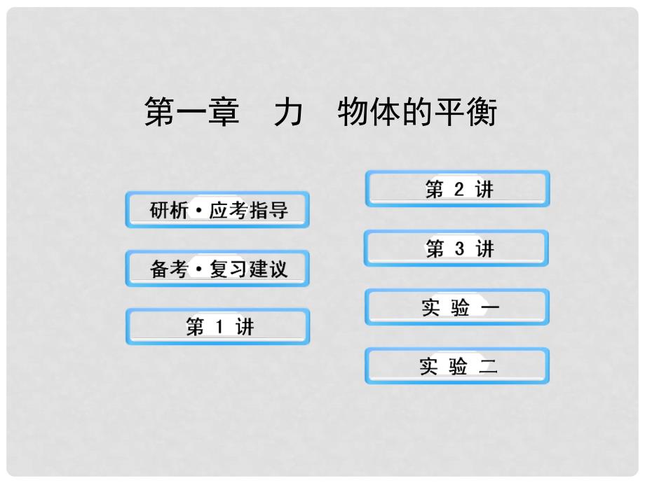 （广西专用）高考物理一轮复习 1力 物体的平衡课件 新人教版_第1页