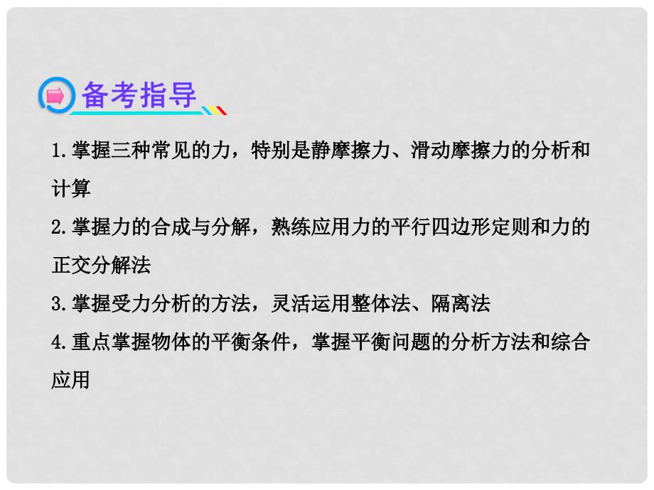 （广西专用）高考物理一轮复习 1力 物体的平衡课件 新人教版_第4页