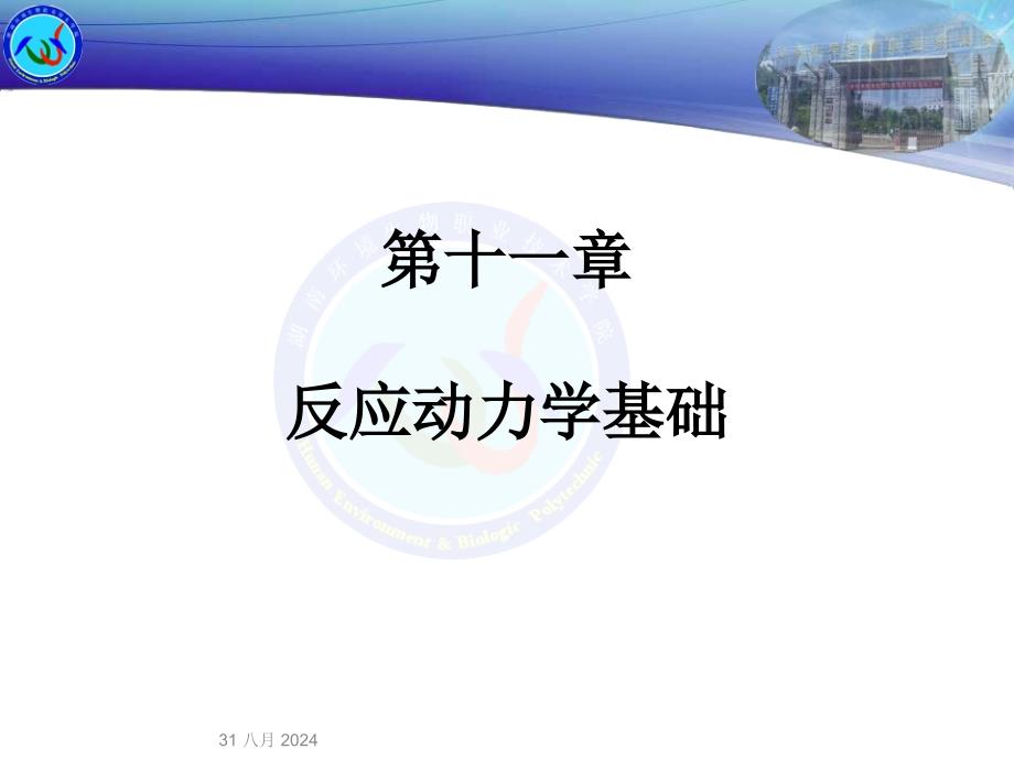 环境工程原理：第11章反应动力学基础.ppt_第1页