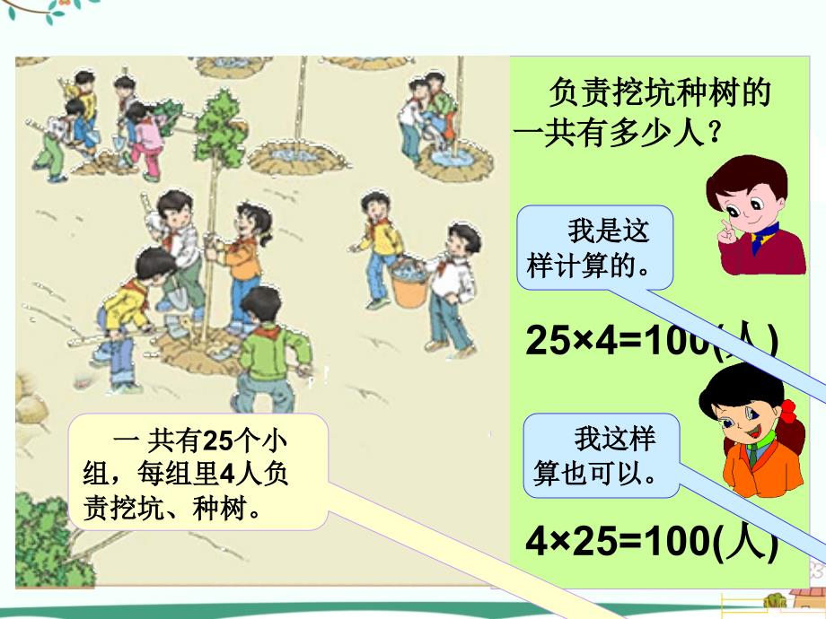 人教版小学四年级下数学乘法运算定律内容PPT演示_第2页