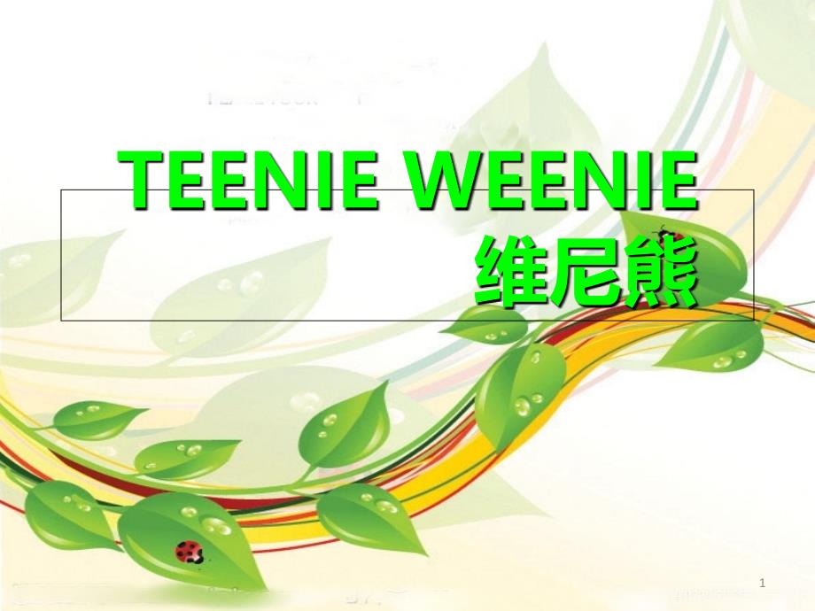 teenieweenie品牌介绍PPT优秀课件_第1页