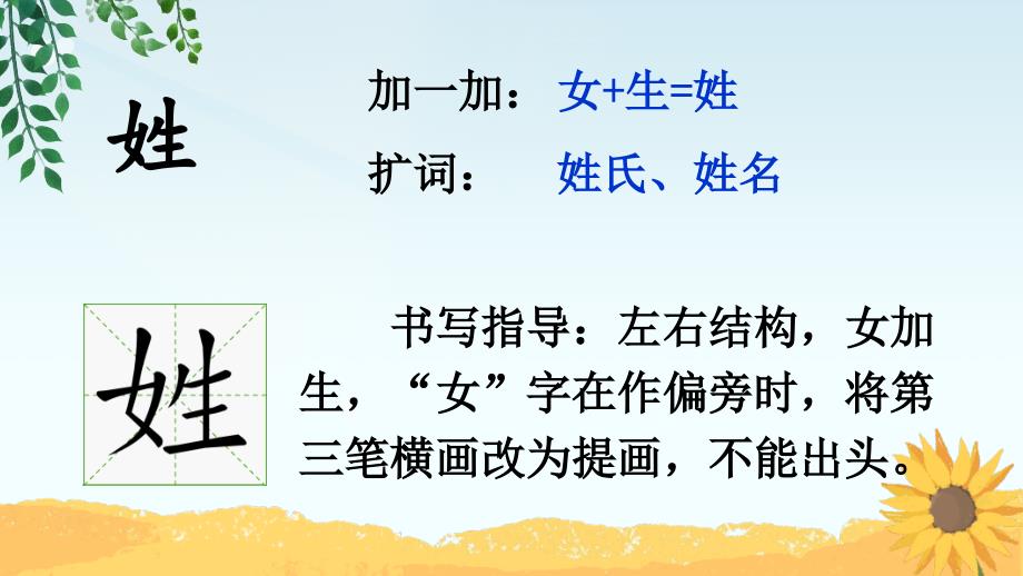 部编版一年级下册语文 -识字2 姓氏歌 公开课课件_第4页