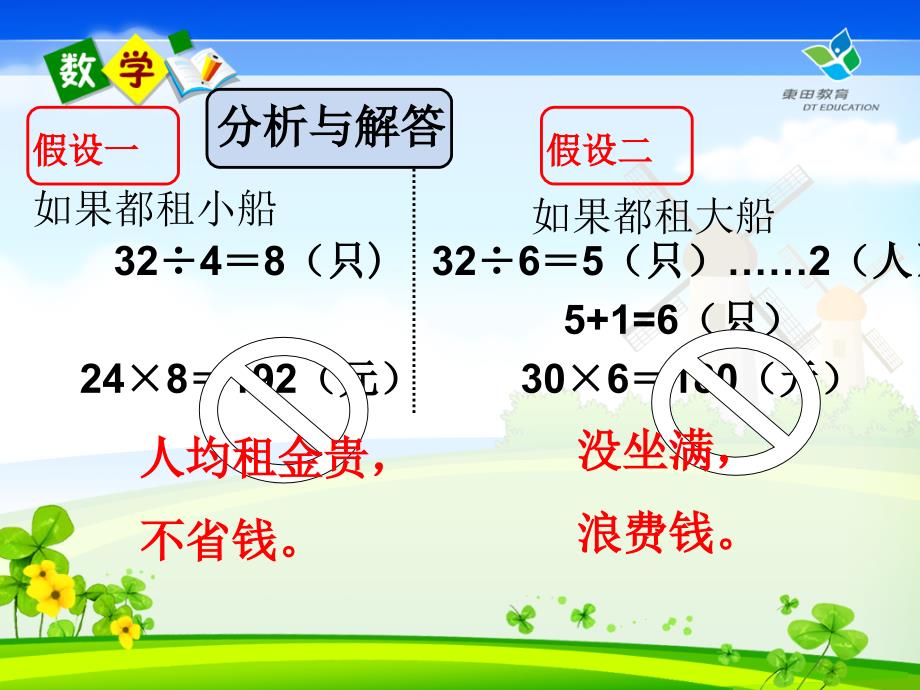 最新人教版小学数学四年级下册-租船问题_第4页