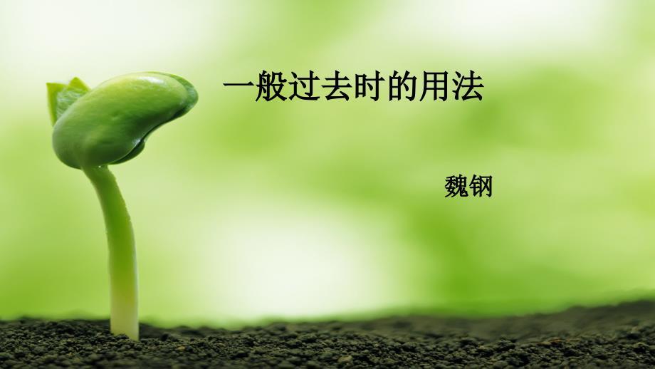 一般过去时的使用方法