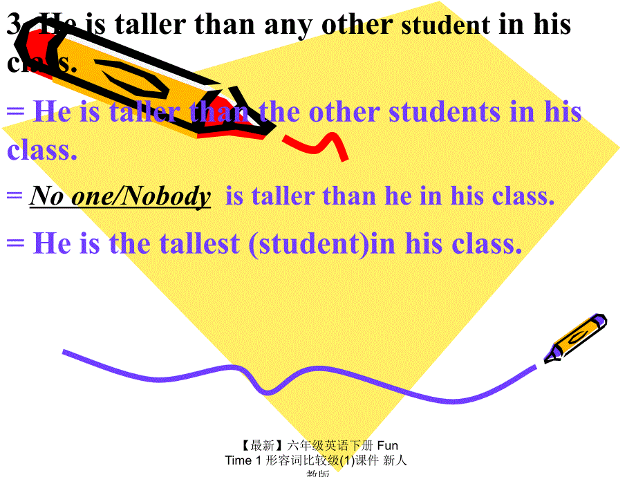最新六年级英语下册FunTime1形容词比较级1课件新人教版_第2页