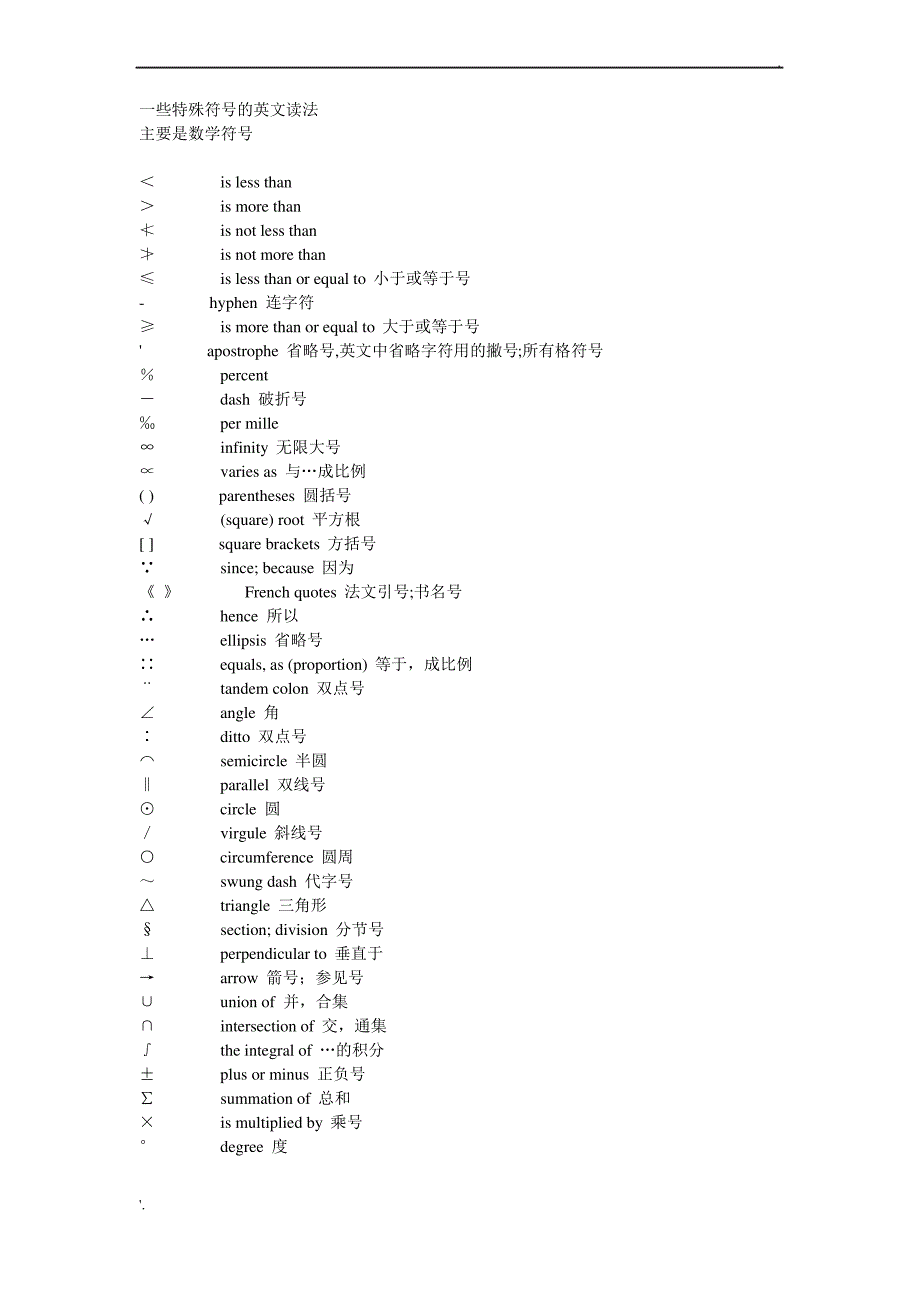 各种特殊的数学符号_第1页