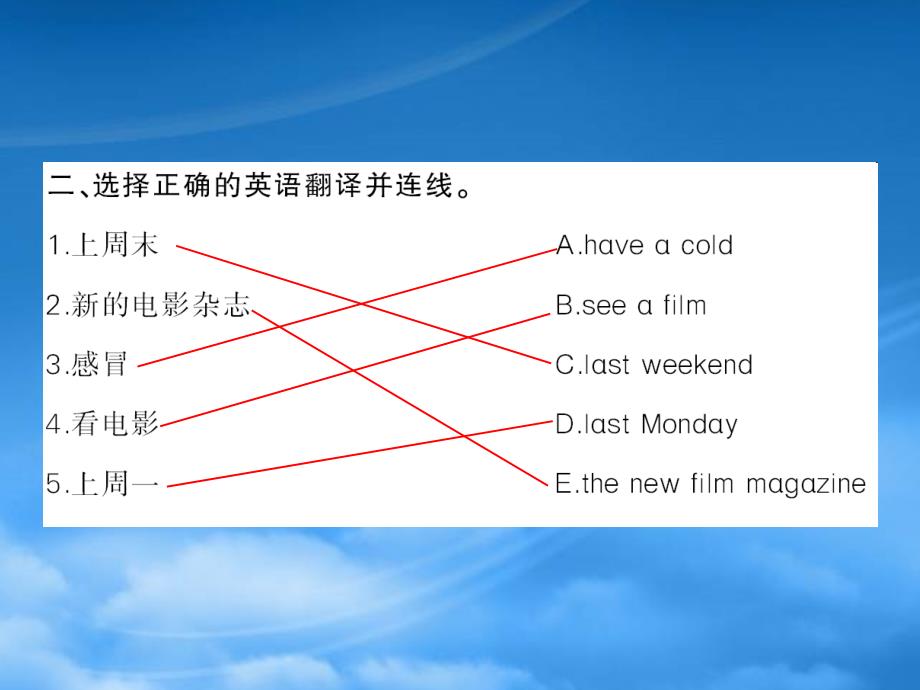 六级英语下册Unit2LastweekendPartB第一课时习题课件人教PEP_第4页