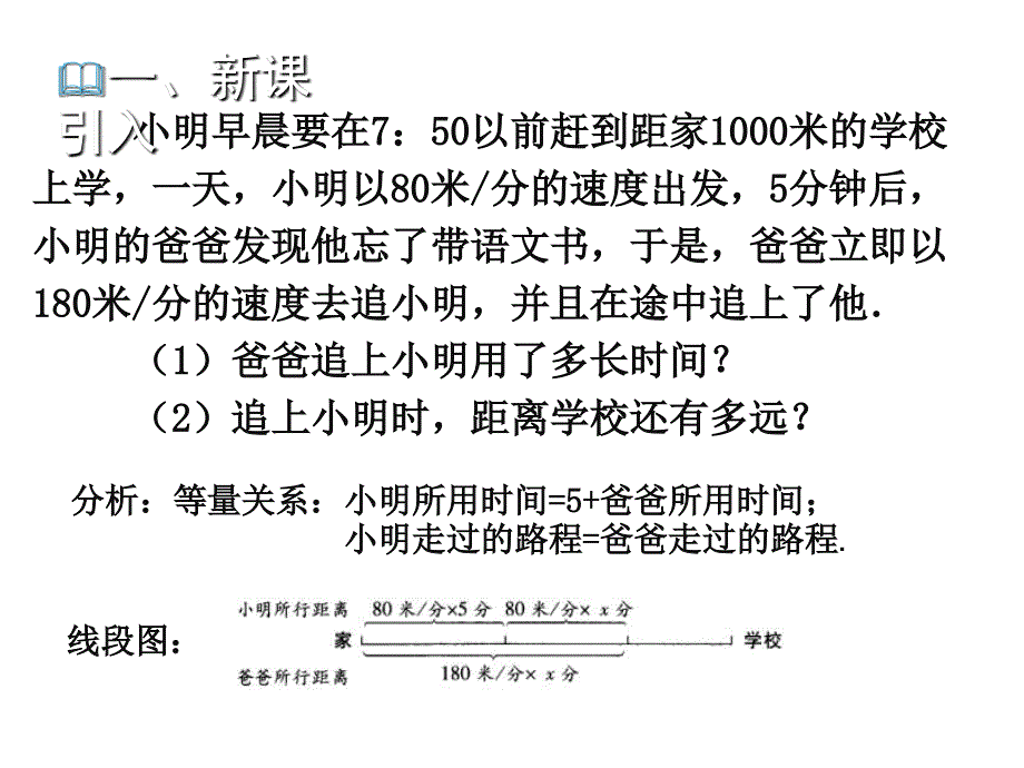 5.6应用一元一次方程—追赶小明PPT_第2页