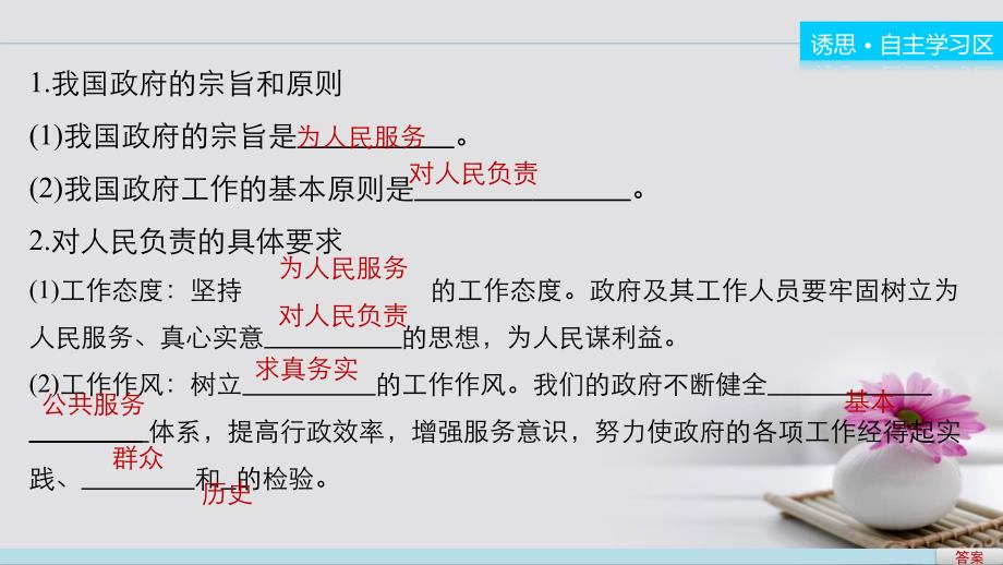 高中政治3.2政府的责任对人民负责课件新人教版必修_第4页