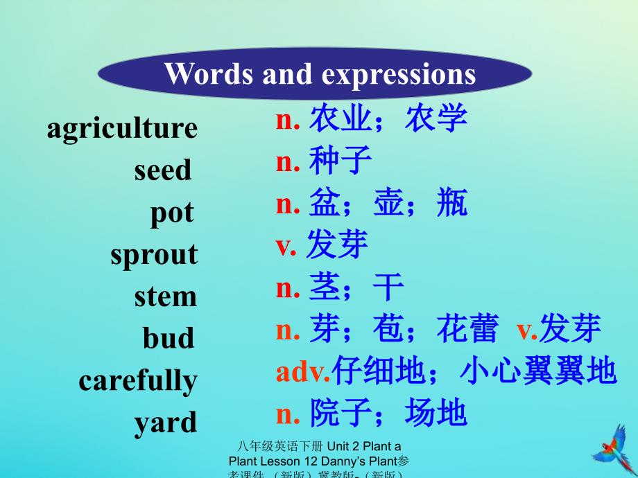 最新八年级英语下册Unit2PlantaPlantLesson12DannysPlant参考课件_第2页