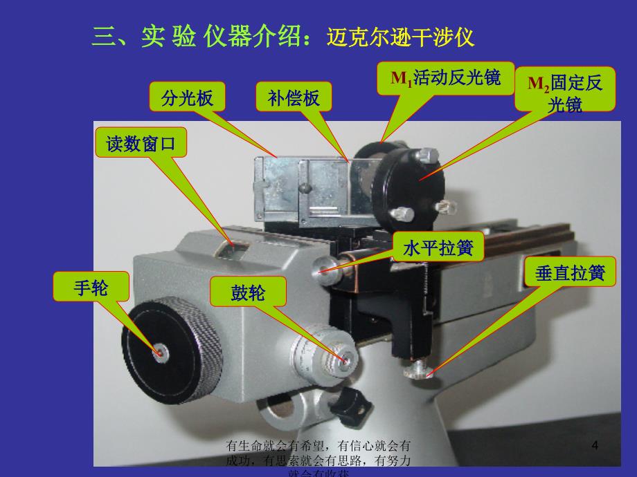 迈克尔逊干涉仪的调节与使用_第4页