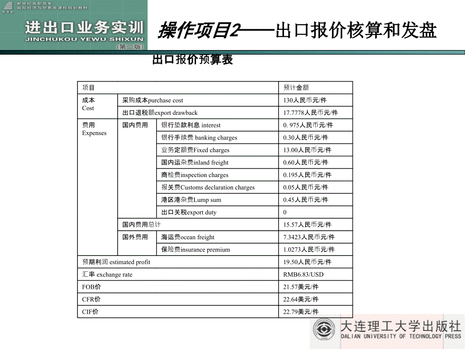 操作项目2出口报价核算和发盘_第4页