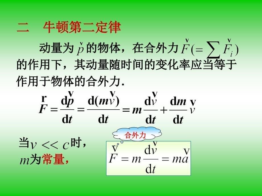 大学课程教学课件PPT牛顿定律_第5页