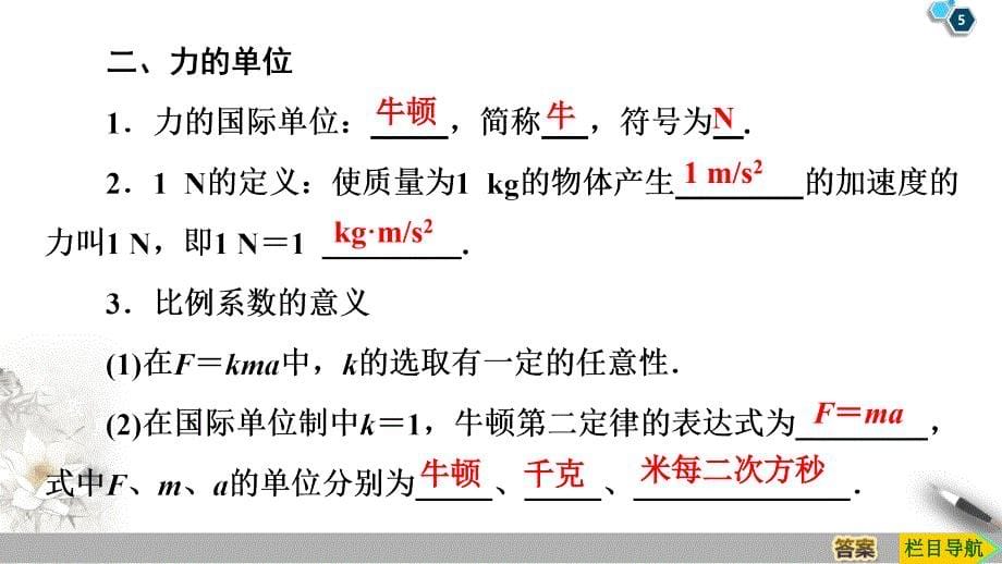 2020版高中物理（新教材）人教必修第1册：第4章 3 牛顿第二定律_第5页